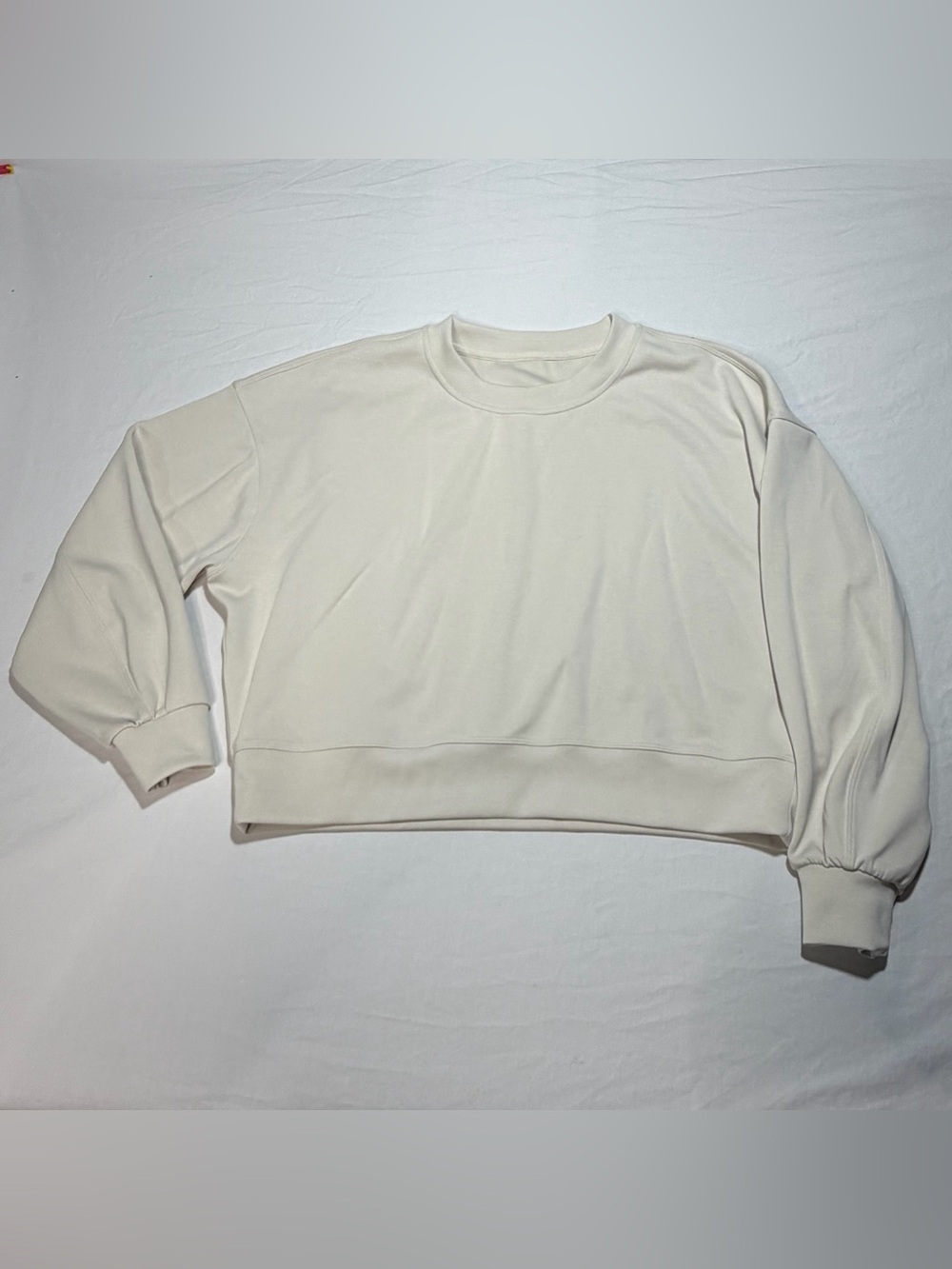 lululemon athletica Off-White Cropped Crewneck Sweatshirt